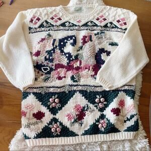 Colleen’s Collectibles vintage knit sweater textured womens size small S